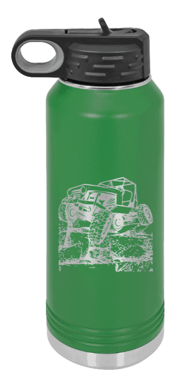 CJ Crawler - 32oz Water Bottle Laser Engraved- Green