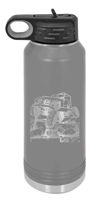 CJ Crawler - 32oz Water Bottle Laser Engraved- Dark Grey