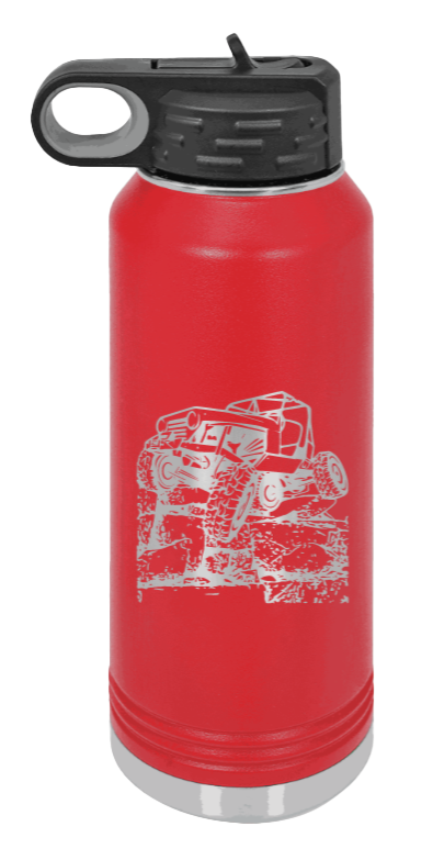CJ Crawler - 32oz Water Bottle Laser Engraved- Red