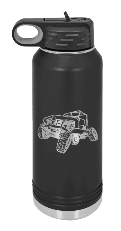 CJ Crawler No Rock - 32oz Water Bottle Laser Engraved- Black
