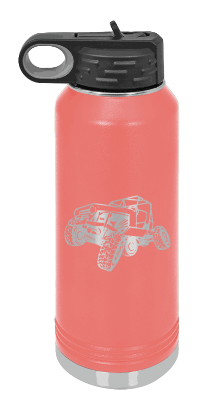 CJ Crawler No Rock - 32oz Water Bottle Laser Engraved- Coral