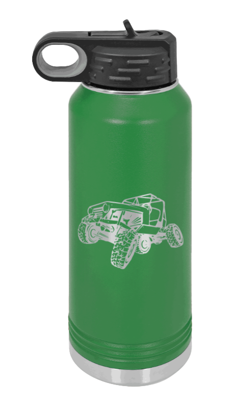 CJ Crawler No Rock - 32oz Water Bottle Laser Engraved- Green