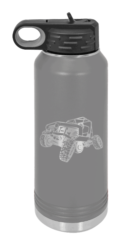 CJ Crawler No Rock - 32oz Water Bottle Laser Engraved- Dark Grey