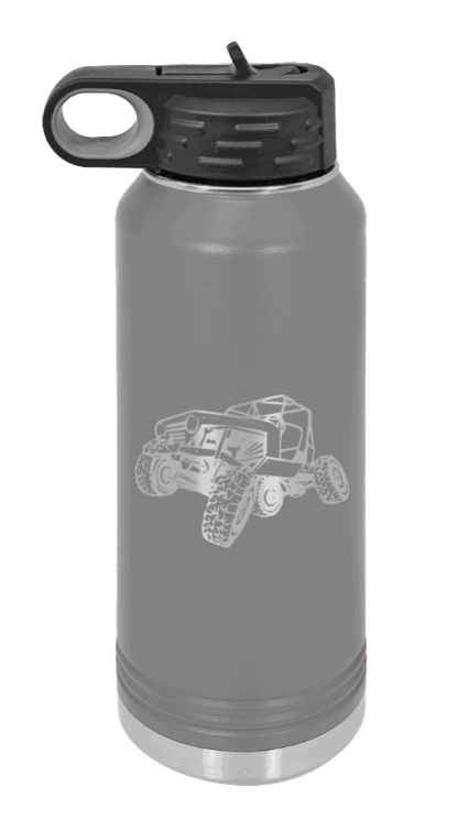 CJ Crawler No Rock - 32oz Water Bottle Laser Engraved- Dark Grey