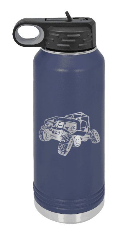 CJ Crawler No Rock - 32oz Water Bottle Laser Engraved- Navy