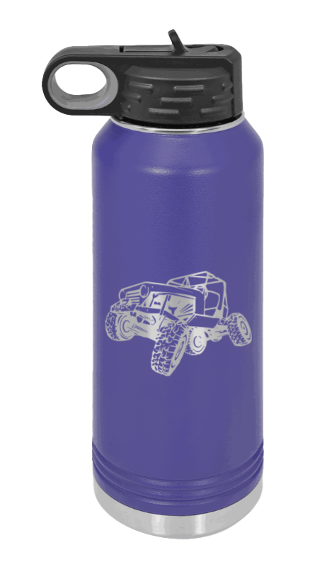 CJ Crawler No Rock - 32oz Water Bottle Laser Engraved- Purple