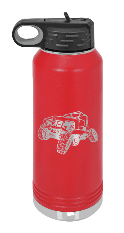 CJ Crawler No Rock - 32oz Water Bottle Laser Engraved- Red