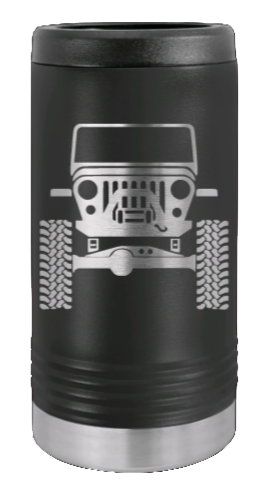 Jeep CJ Laser Engraved Slim Can Insulated Koosie