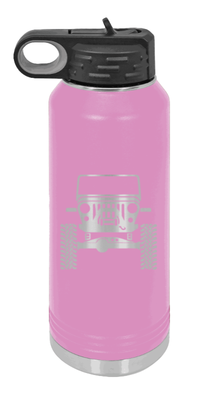 Jeep CJ - 32oz Water Bottle Laser Engraved- Light Purple