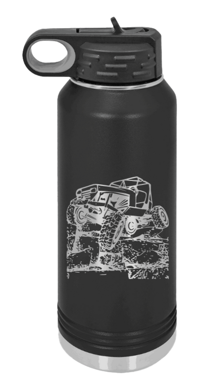 YJ Crawler - 32oz Water Bottle Laser Engraved- Black
