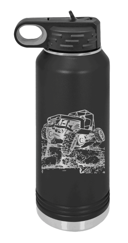 YJ Crawler - 32oz Water Bottle Laser Engraved- Black