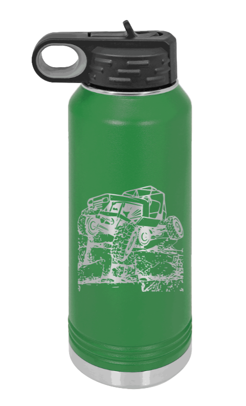YJ Crawler - 32oz Water Bottle Laser Engraved- Green