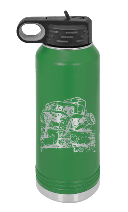 YJ Crawler - 32oz Water Bottle Laser Engraved- Green