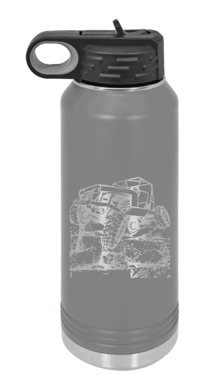 YJ Crawler - 32oz Water Bottle Laser Engraved- Dark Grey