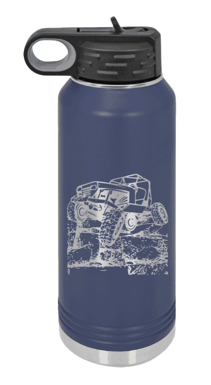 YJ Crawler - 32oz Water Bottle Laser Engraved- Navy