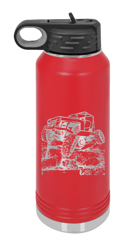 YJ Crawler - 32oz Water Bottle Laser Engraved- Red