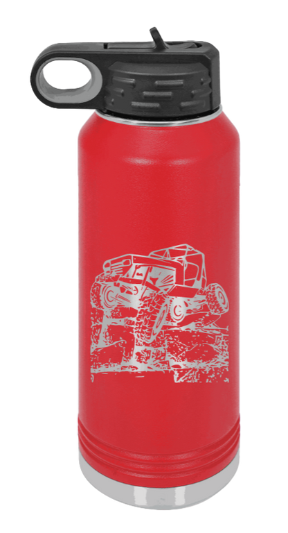 YJ Crawler - 32oz Water Bottle Laser Engraved- Red