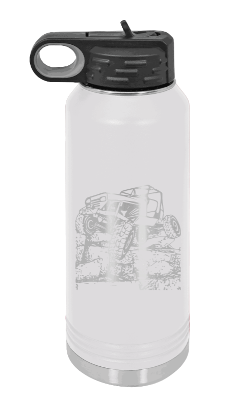 YJ Crawler - 32oz Water Bottle Laser Engraved- White