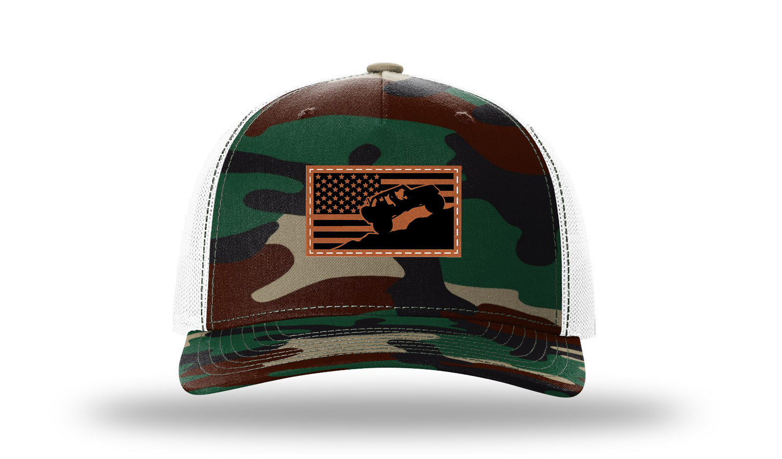 Green Camo / White