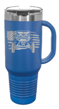 Load image into Gallery viewer, RZR Flag 40oz Handled Mug Laser Engraved
