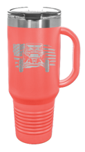 Load image into Gallery viewer, RZR Flag 40oz Handled Mug Laser Engraved
