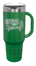 Load image into Gallery viewer, RZR Flag 40oz Handled Mug Laser Engraved
