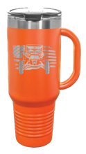 Load image into Gallery viewer, RZR Flag 40oz Handled Mug Laser Engraved
