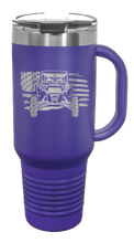 Load image into Gallery viewer, RZR Flag 40oz Handled Mug Laser Engraved
