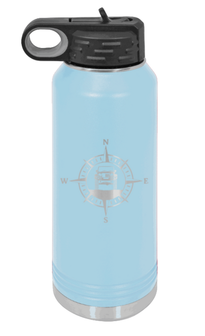 Jeep Compass JK - 32oz Water Bottle Laser Engraved- Light Blue