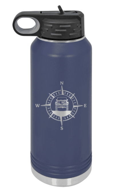 Jeep Compass JK - 32oz Water Bottle Laser Engraved- Navy
