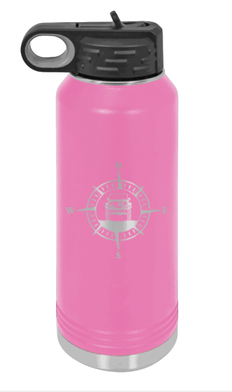 Jeep Compass JK - 32oz Water Bottle Laser Engraved- Pink