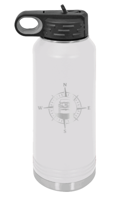 Jeep Compass JK - 32oz Water Bottle Laser Engraved- White