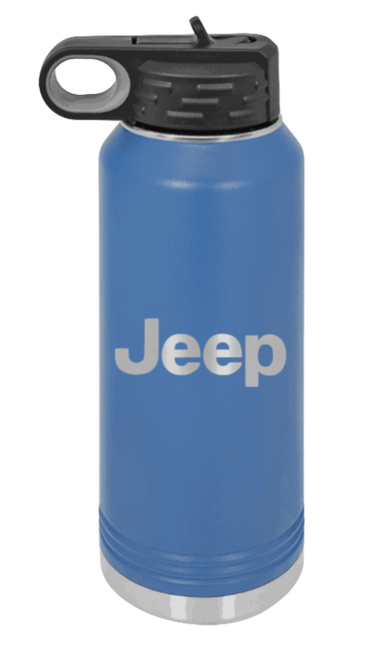 Jeep - 32oz Water Bottle Laser Engraved- Royal Blue