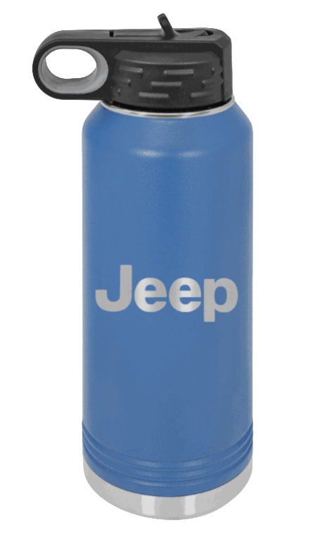 Jeep - 32oz Water Bottle Laser Engraved- Royal Blue