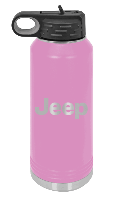 Jeep - 32oz Water Bottle Laser Engraved- Light Purple