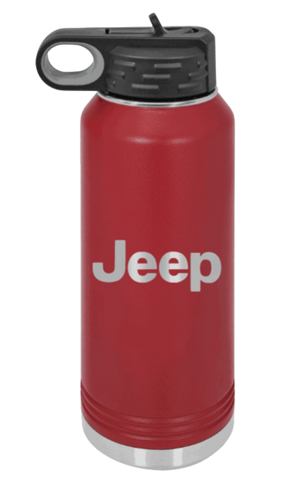 Jeep - 32oz Water Bottle Laser Engraved- Maroon