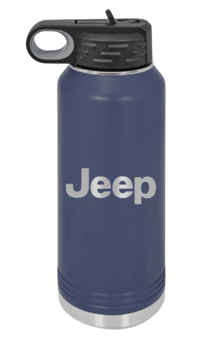 Jeep - 32oz Water Bottle Laser Engraved- Navy