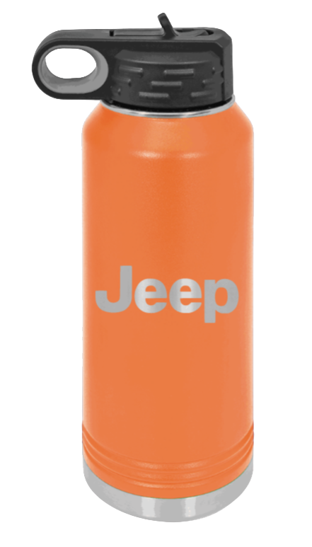 Jeep - 32oz Water Bottle Laser Engraved- Orange