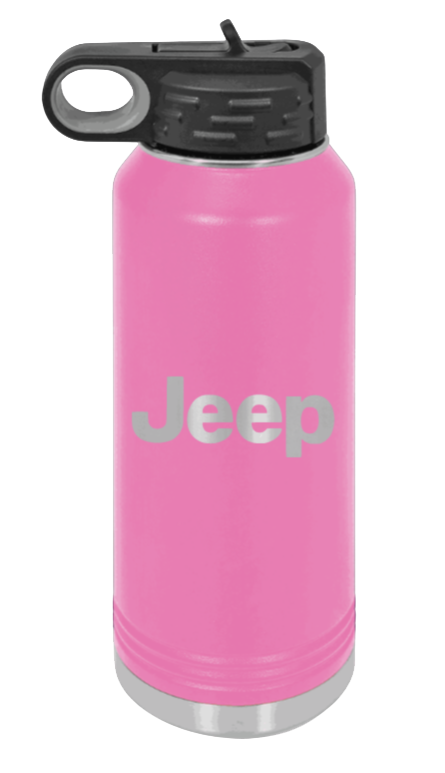 Jeep - 32oz Water Bottle Laser Engraved- Pink