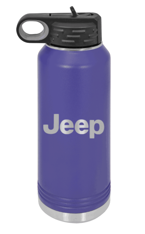 Jeep - 32oz Water Bottle Laser Engraved- Purple