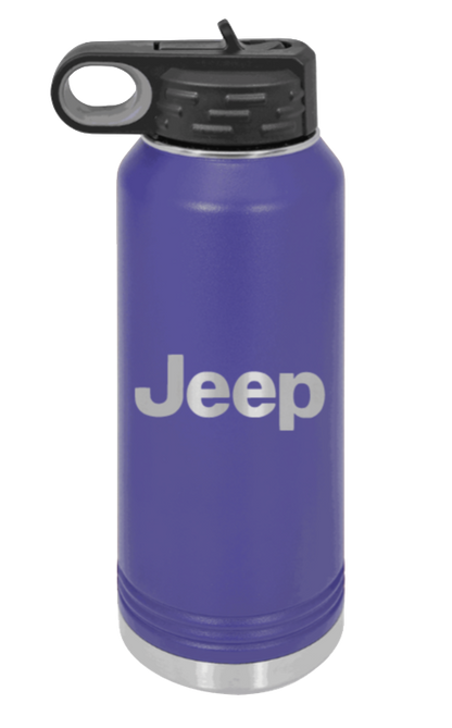 Jeep - 32oz Water Bottle Laser Engraved- Purple