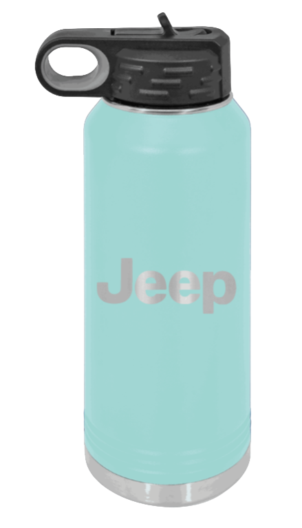 Jeep - 32oz Water Bottle Laser Engraved- Teal