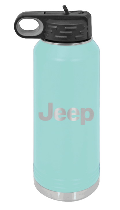 Jeep - 32oz Water Bottle Laser Engraved- Teal