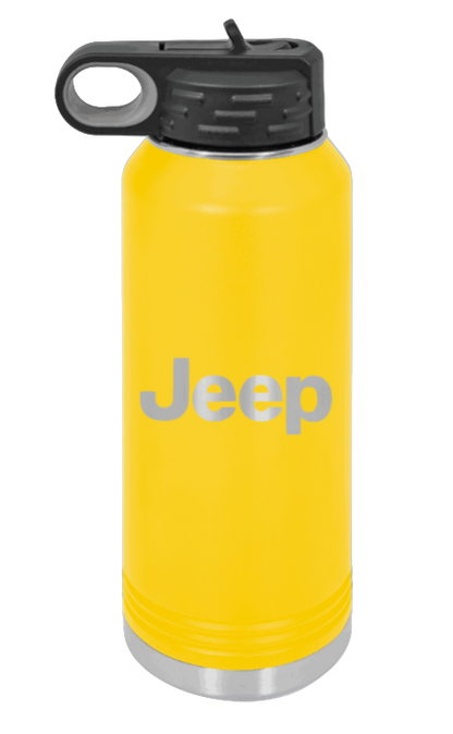 Jeep - 32oz Water Bottle Laser Engraved- Yellow