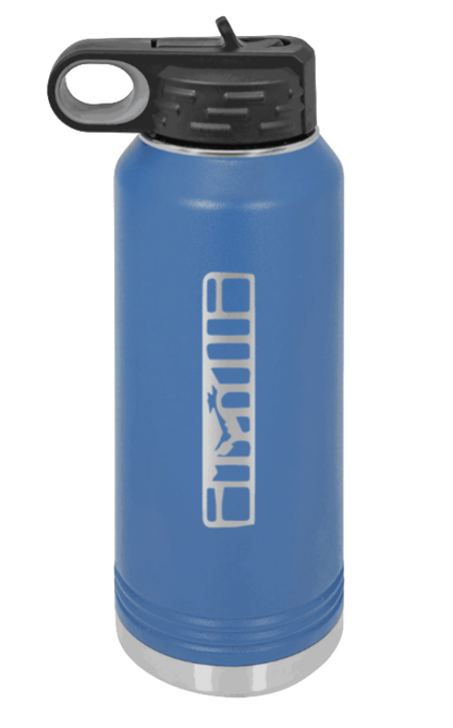 XJ Grill - 32oz Water Bottle Laser Engraved- Royal Blue