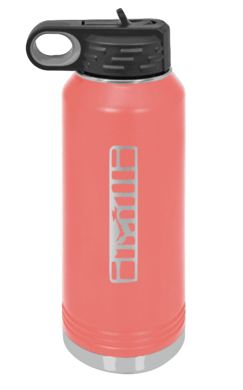 XJ Grill - 32oz Water Bottle Laser Engraved- Coral