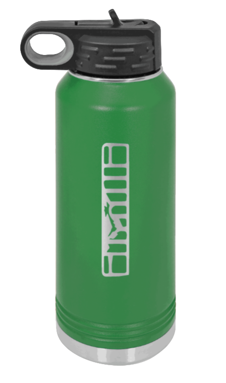 XJ Grill - 32oz Water Bottle Laser Engraved- Green