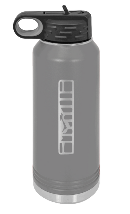 XJ Grill - 32oz Water Bottle Laser Engraved- Dark Grey