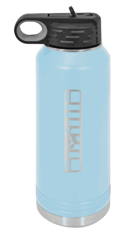 XJ Grill - 32oz Water Bottle Laser Engraved- Light Blue