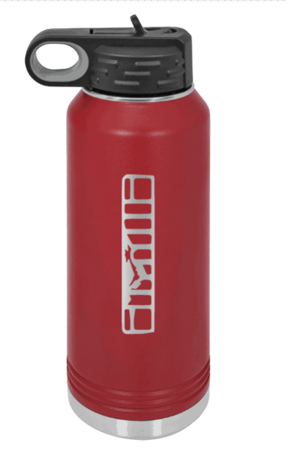 XJ Grill - 32oz Water Bottle Laser Engraved- Maroon